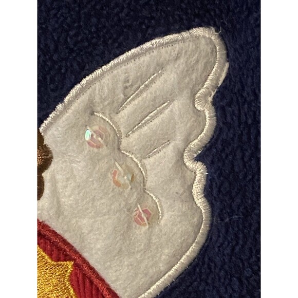 Quacker factory Blue Fleece Christmas Button up Jacket size 3X embroidered,beads - Picture 12 of 13
